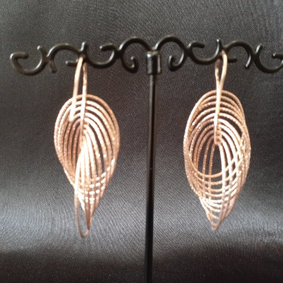 Sterling with Gold Overlay  Earrings - Picture 4 of 10